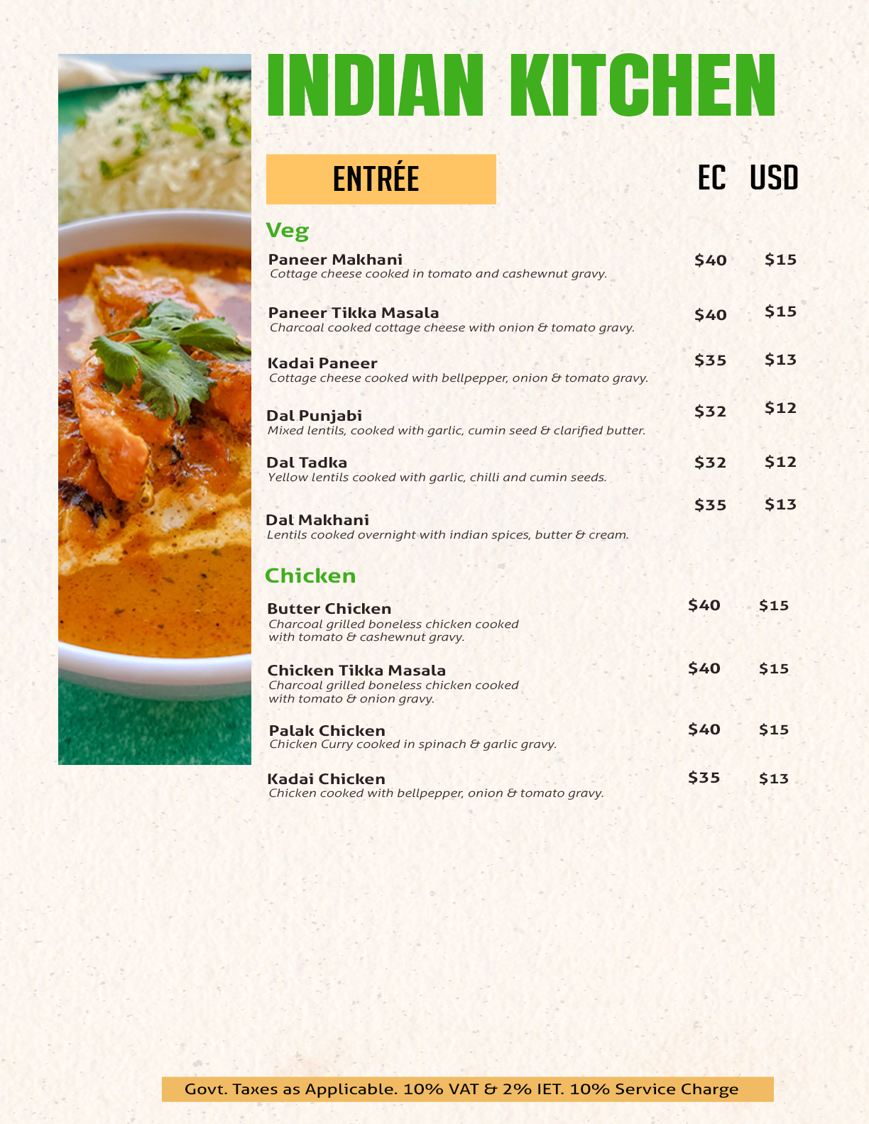 Indian Royal Entrees I