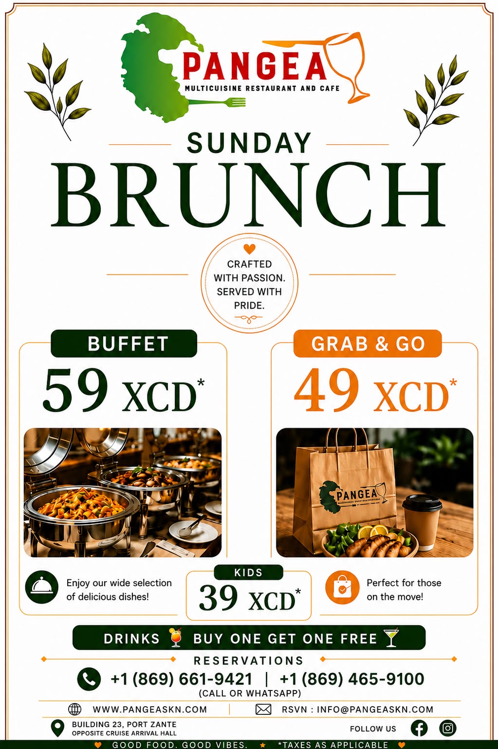 Pangea Sunday Brunch Offer